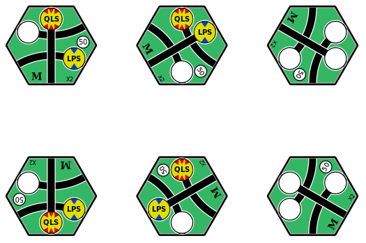 Montreal green X2 tile with tokens